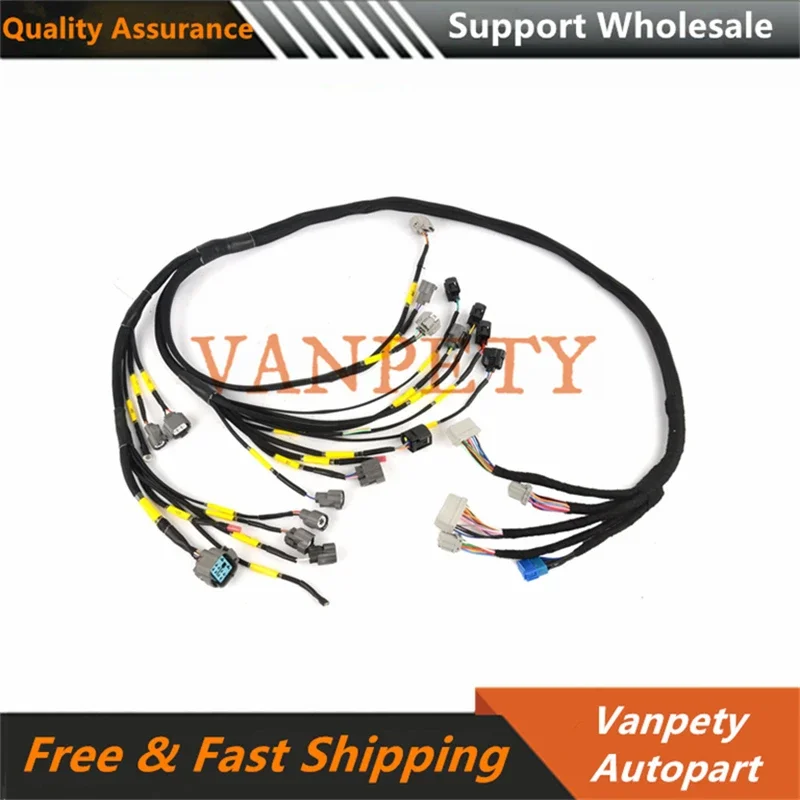 

1X Tucked Engine Harness for 1992-2000 Honda Civic Integra B16 B18 D16 EK EG EM Engine Motor Wiring Harness CNCH-OBD2-1 FIC25