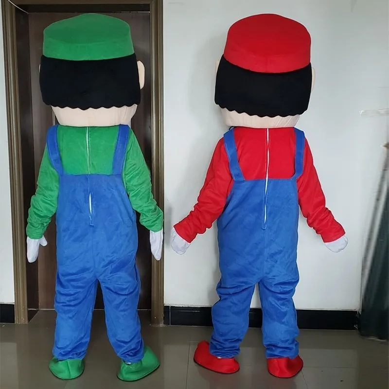 Loodgieter Blue Boy mascottekostuum volwassenen wandelende cartoonpop Halloween optreden feest Peach Princess kleding evenement promotie - afbeelding 2
