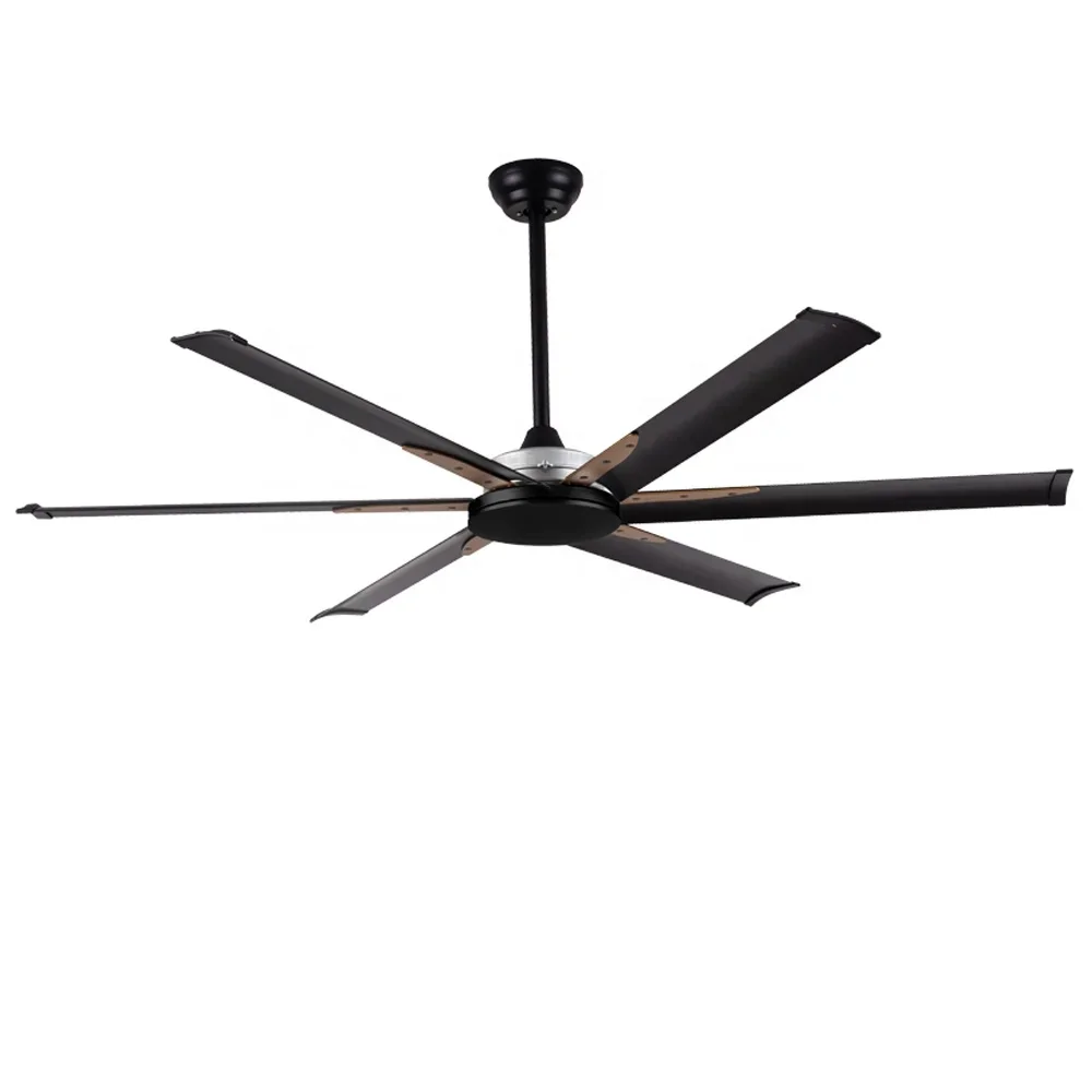 60 inch black color aluminum blades remote control bldc motor low power consumption large industrial ceiling fan