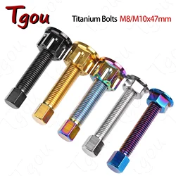 Tgou Titanium Bolts M8/M10x47mm Hexagonal Head Screw And Flange Nut Pitch 1.25mm Motorcycle Chain Tensioner Parts