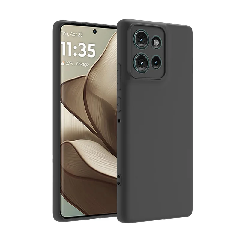 

For Motorola Edge 60 Pro Case Slim Matte Black Soft TPU Silicone Case For Moto Edge 60 Pro 5G Back Cover Edge 60Pro Phone Case