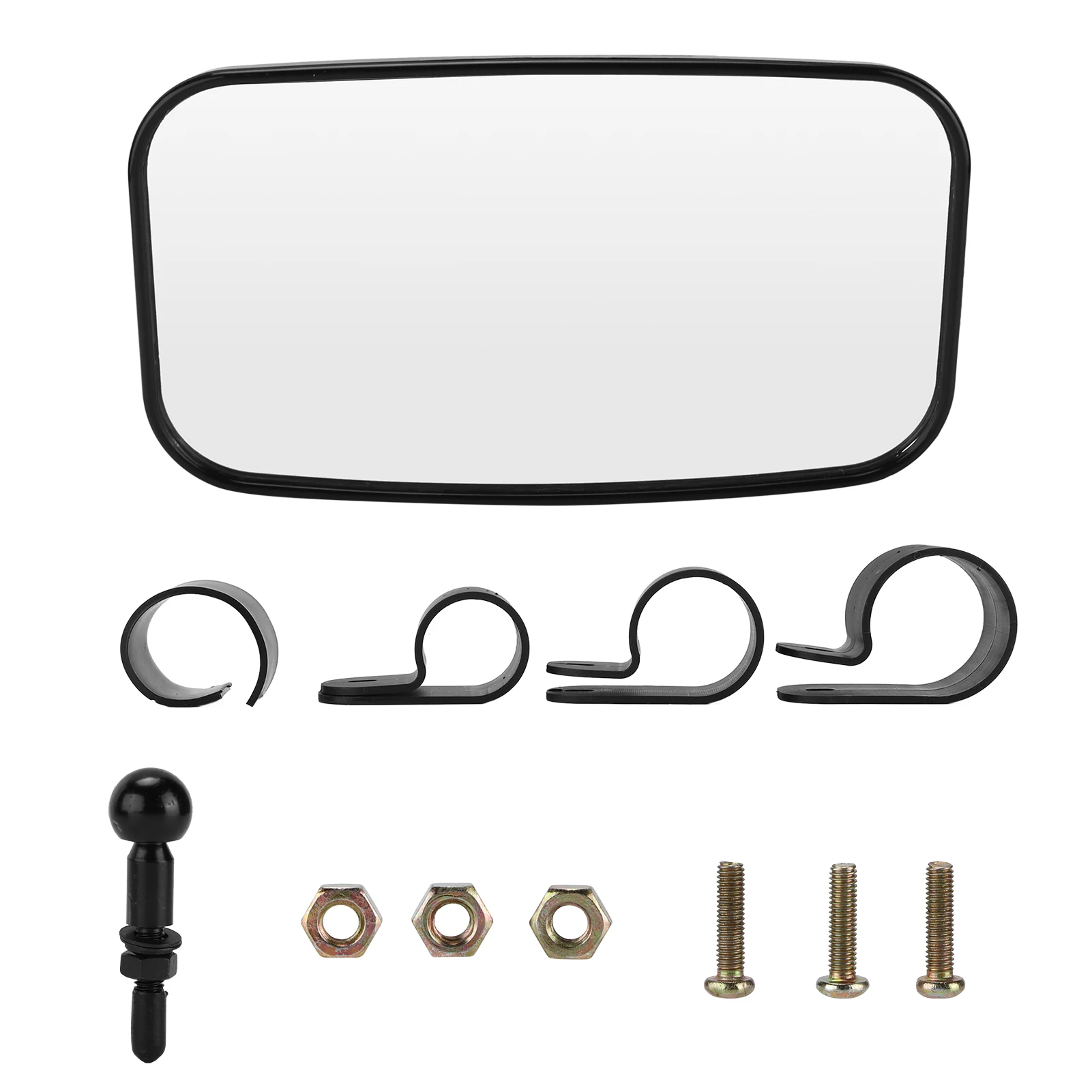 

Выпуклое зеркало заднего вида Небьющееся прозрачное зеркало заднего вида UTV большого размера без искажений для модификации для бездорожья