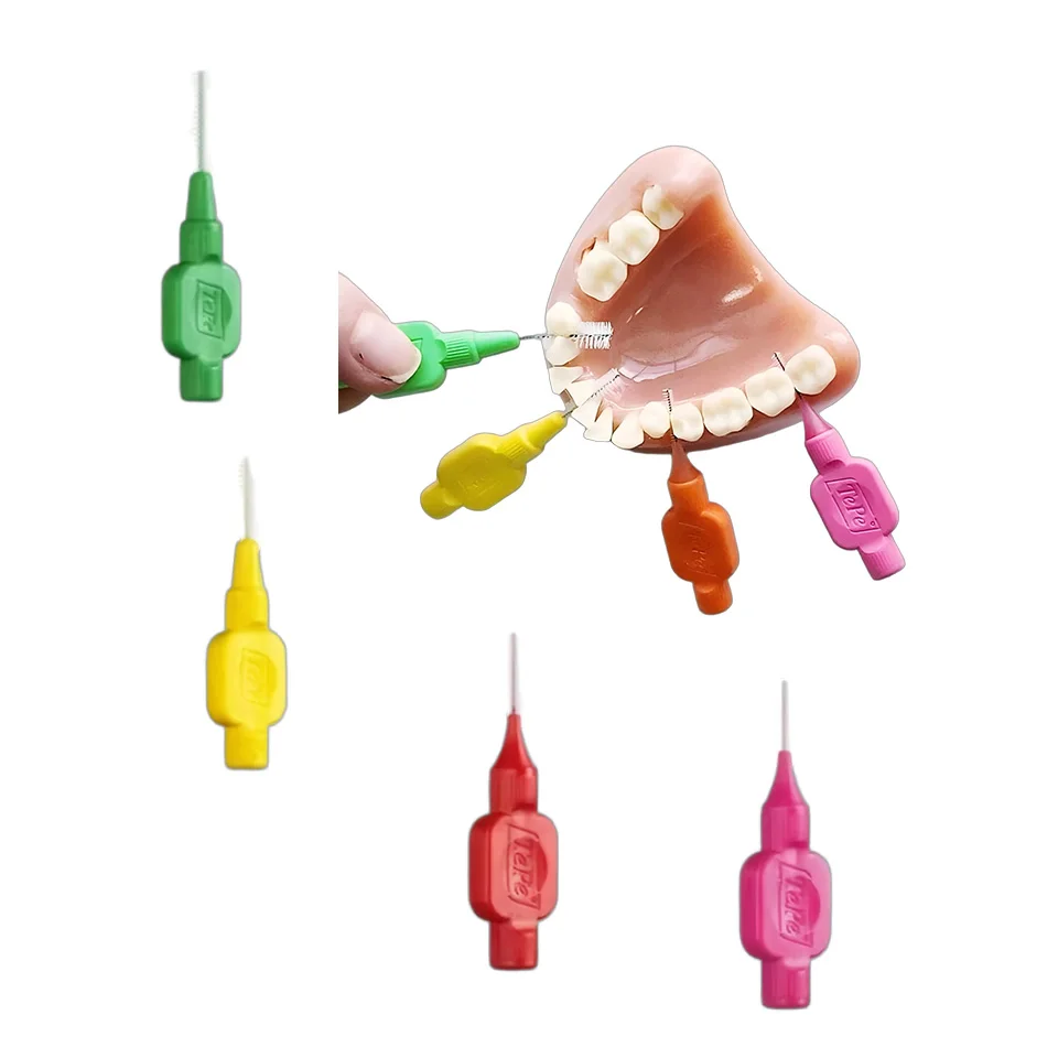 8Pcs Original TePe Interdental Brush Soft Bristles Short Handle Oral Care Tool Tooth Gap Cleaner Brushes For Teeth Hygiene
