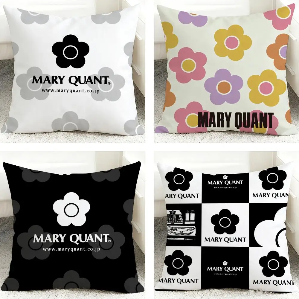 Fashion M-Mary-Q-Quant Cushion Cover 40x40cm Square Decorative Sofa Cushion Cover Bedroom Living Room Home Decor Gift