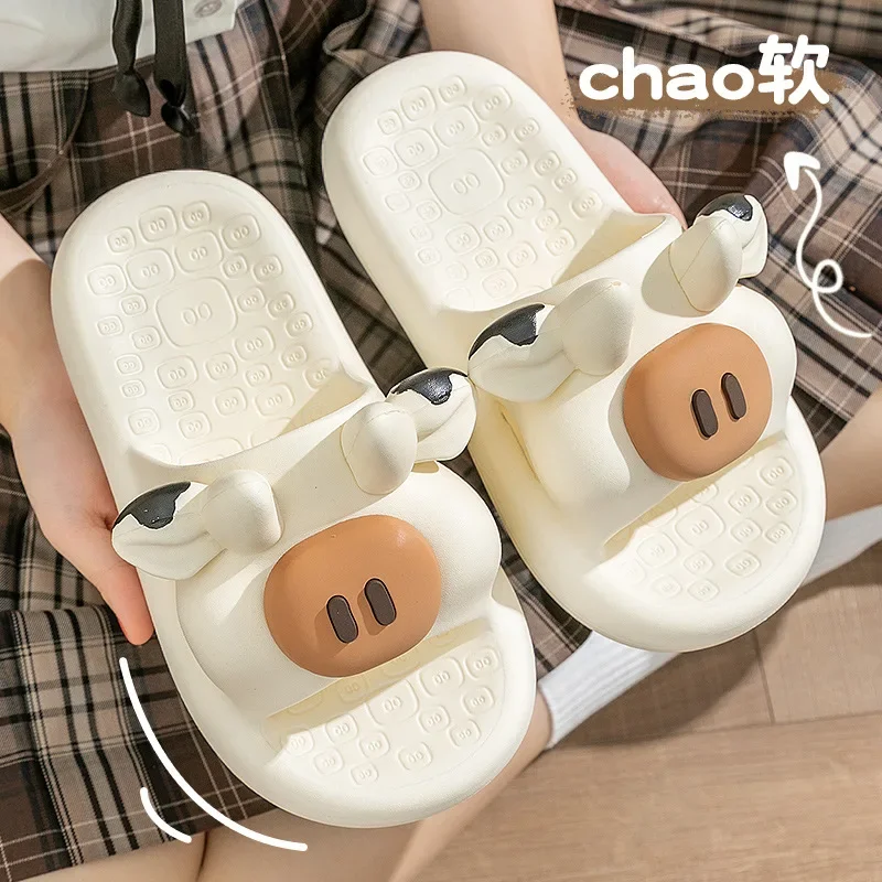 

Летние тапочки женские с героями мультфильмов, милые домашние домашние тапочки с толстой подошвой, пара носят на улице, крутые мужские тапочки