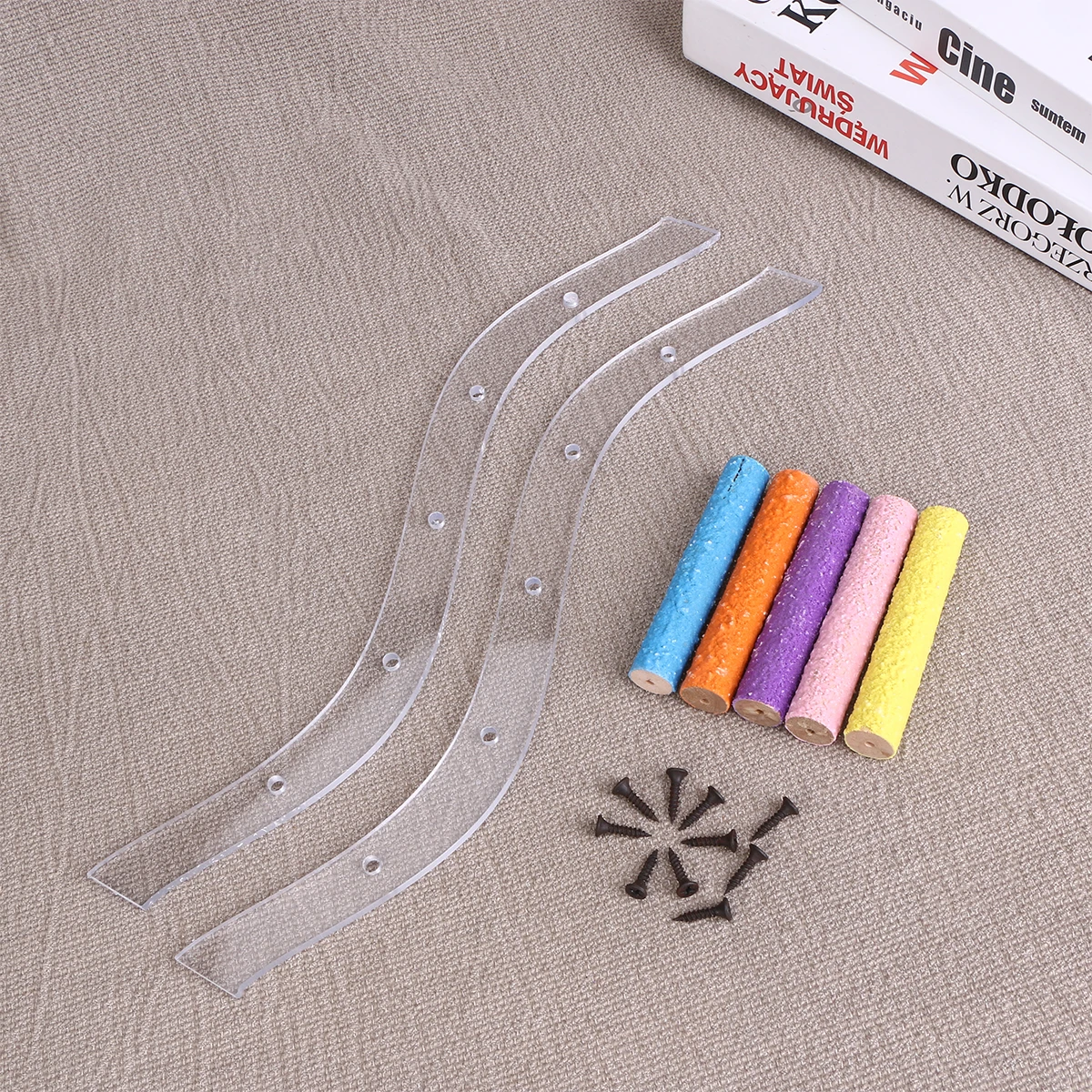 

Pet Climbing Acrylic Play Hamster Parrot Durable Odor Resistant Playground Rest Spot Easy Clean Hamster Climbing Ladder Pet