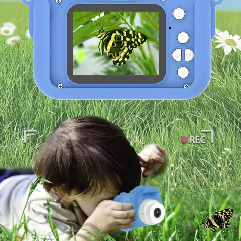 Appareil photo portable 1080P HD pour enfants, appareil photo à selfie multifonctionnel pour enfants, caméra vidéo numérique, dessin animé Dragon, jouets pour filles et garçons