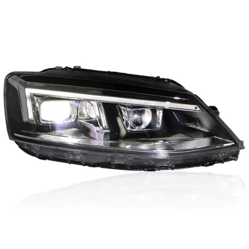 

For Volkswagen Jetta Sagot MK6 2012-2018 Dynamic Steering Signal Red Eye Assembly High Beam DRL Car Parts LED Headlight