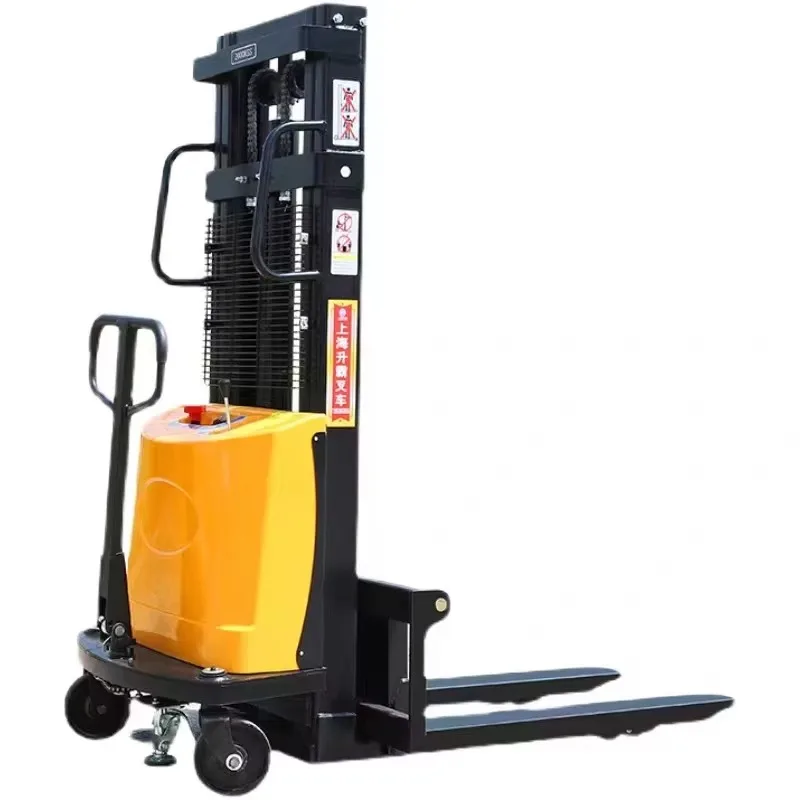 All-electric fast-charging lithium battery, 1000kg/1500kg/2000kg, 2500mm lifting height pallet stacker gearbox pump.