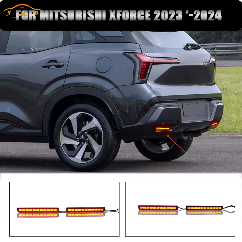 

Car LED Rear Bumper Lamps For Mitsubishi Xforce 2023 2024 Fog Lamps Brake Turn Signal Reflector Indicators Taillights