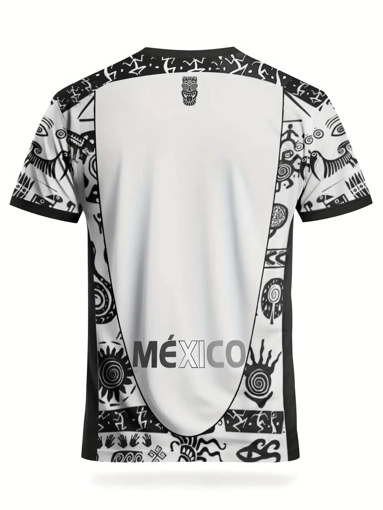 Mexican Style Men's Soccer Training Short Sleeve T-Shirt Crew Neck Breathable Washable Match Training Casual Sports Wear