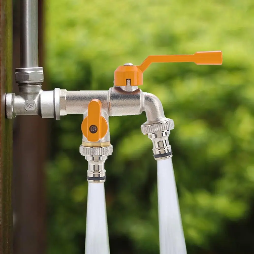 

Прочный медный кран для водопроводной воды «один в один выход» 4/6 дюймов, переключатель клапана, резьба для орошения сада, кран для раковины в помещении и на открытом воздухе