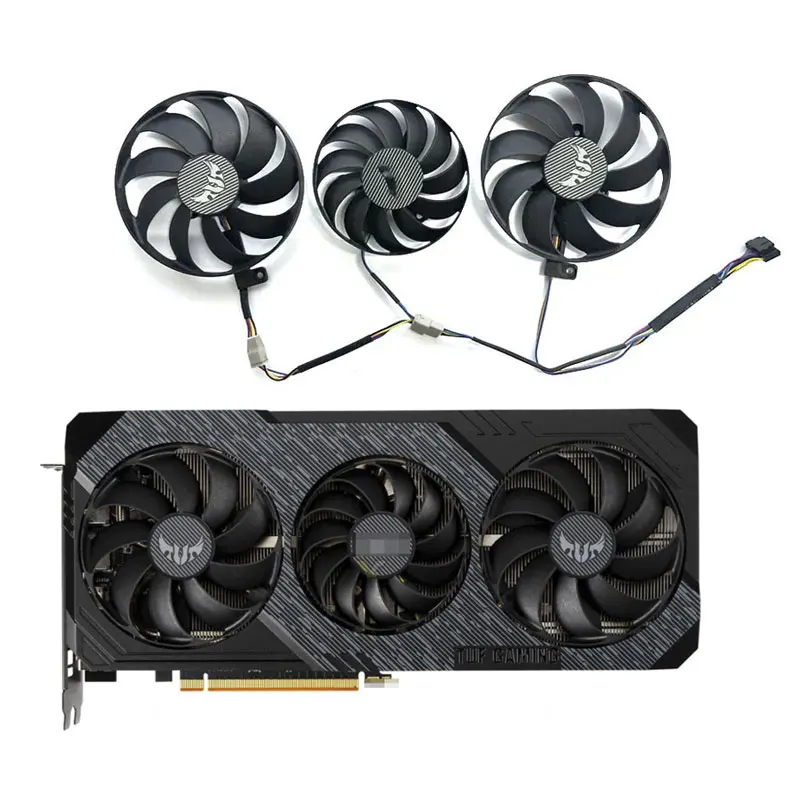 Новинка, 3 вентилятора для ASUS Radeon RX5600XT 5700 5700XT ROG STRIX OC, сменный вентилятор для видеокарты T129215SU