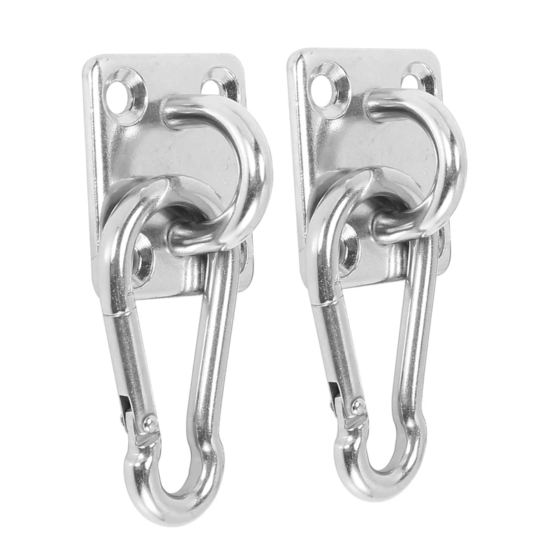 Practical 2 Sets Of Suspended Ceiling Wall Mount U-Shaped Hooks Stainless Steel Heavy Duty Multi-Function Hammock Hammock Hook M