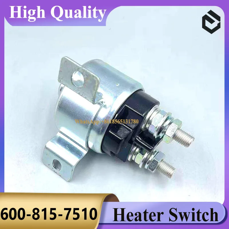 600-815-7510 Heater Switch 6008157510 Engine Preheating Switch for SAA6D170E Engine Excavator PC200-6 PC200-7 PC300-7 PC400-7