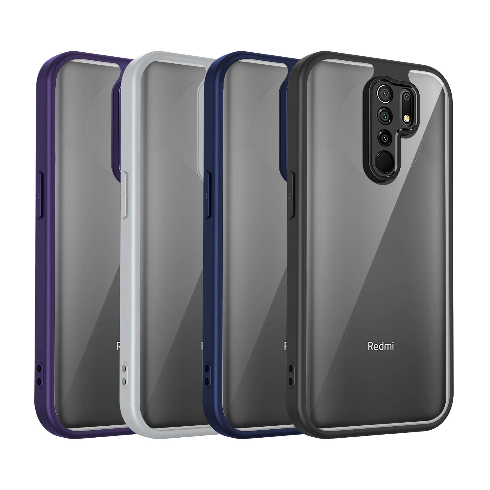 EUCAGR Für Xiaomi Redmi Note 8 Pro Hülle Luftpolster Silikon Bumper Matte Rückseite Harte Handyhülle für Xiaomi Redmi Note 8Pro