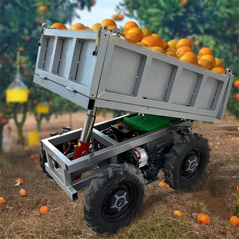Battery Powered Remote Control Off-Road Cargo Carrier All Terrain Four Wheel Farm Buggy Orchard
