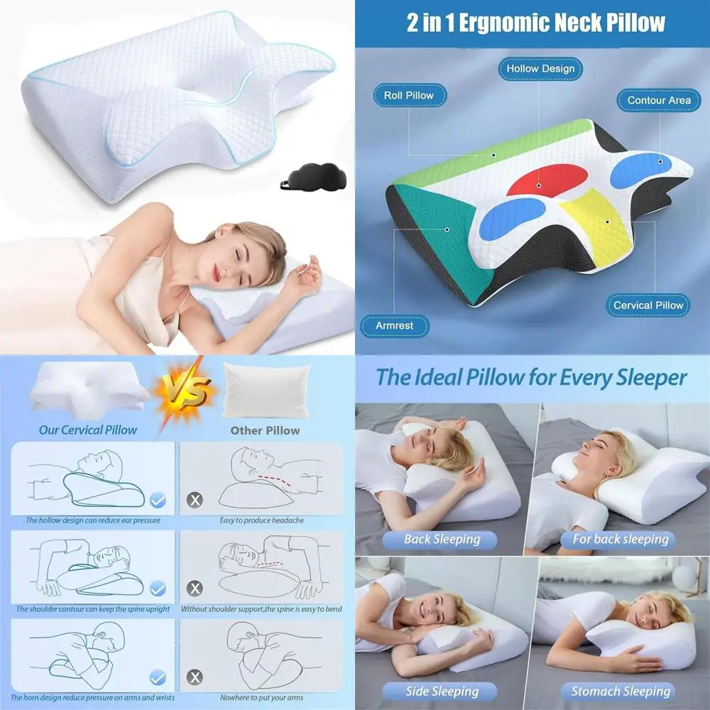 

Luxury Orthopedic Memory Foam Pillow for Side Sleepers - Premium Relief and Ergonomic Support