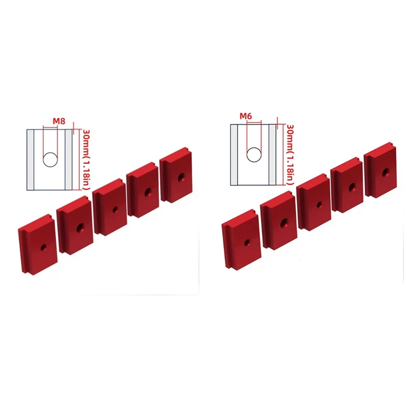 

5Pcs Universal 30Mm T Slider Is Suitable For Workbench/Sawing And Milling Table DIY Tool Woodworking Chute M8 Durable