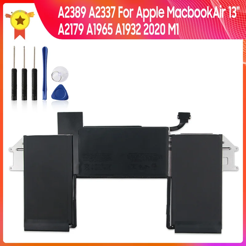 

Battery A2389 A2337 For Apple MacbookAir 13" A2179 A1965 A1932 2020 M1 Batteries With Tools 4379mAh