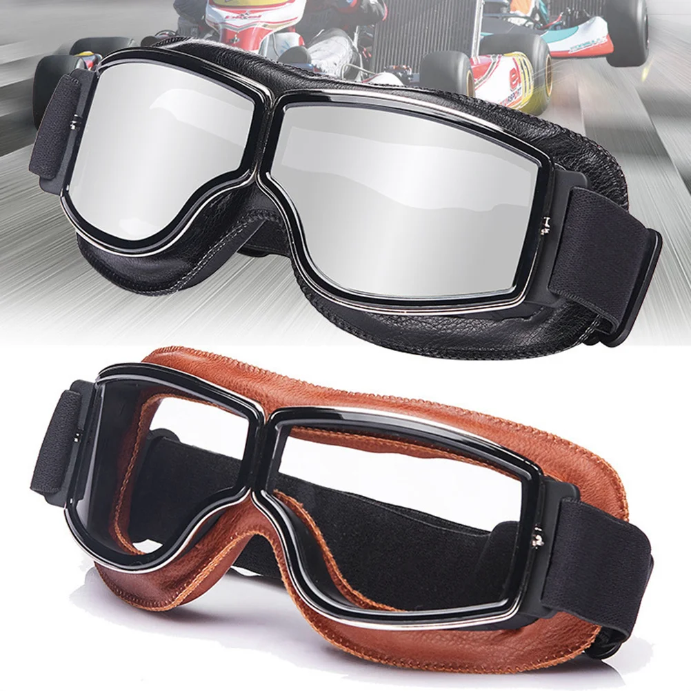 

Riding Glasses Black Frame Transparent Lens Winter Goggles For Ski Snowboard Motorcycle Cycling Uv400 Anti-Fog Protection