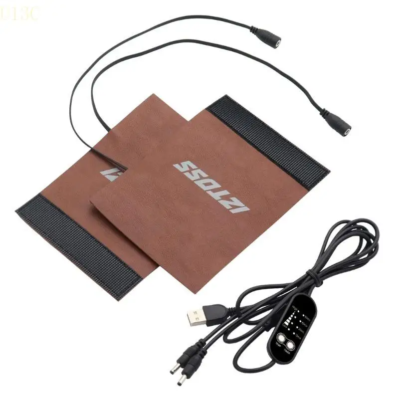 

U13C 2pcs Motorcycle Grip Electric Heating Pad 5V Universal Handlebar Gloves Warm Winter Heated Grip Hand Warmers Waterproof