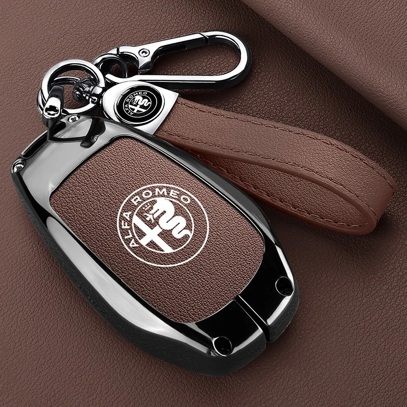 ألفا روميو جوليا 2015 + ستيلفيو 2016 + تونال سبايدر Etcetera سيارة مفتاح بعيد غطاء قذيفة حامي بدون مفتاح حقيبة مفاتيح المفاتيح #3