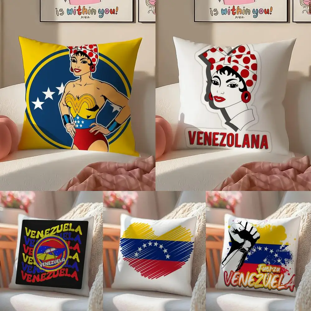 

Яркая декоративная наволочка V-Venezuela из короткого плюша с невидимой молнией для диванной подушки