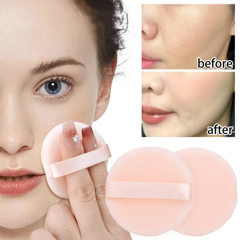 Facial Makeup Puff Concealer Powder Puff Pads Round Shape Face Foundation Cream Cosmetic Soft Sponge Beauty Tools