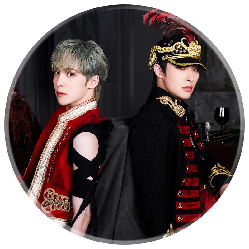 KPOP ATEEZ THE WORLD EP Badge Brooch MINGI SAN YEOSANG HONGJOONG Pendant Bag Accessories Fans Collection