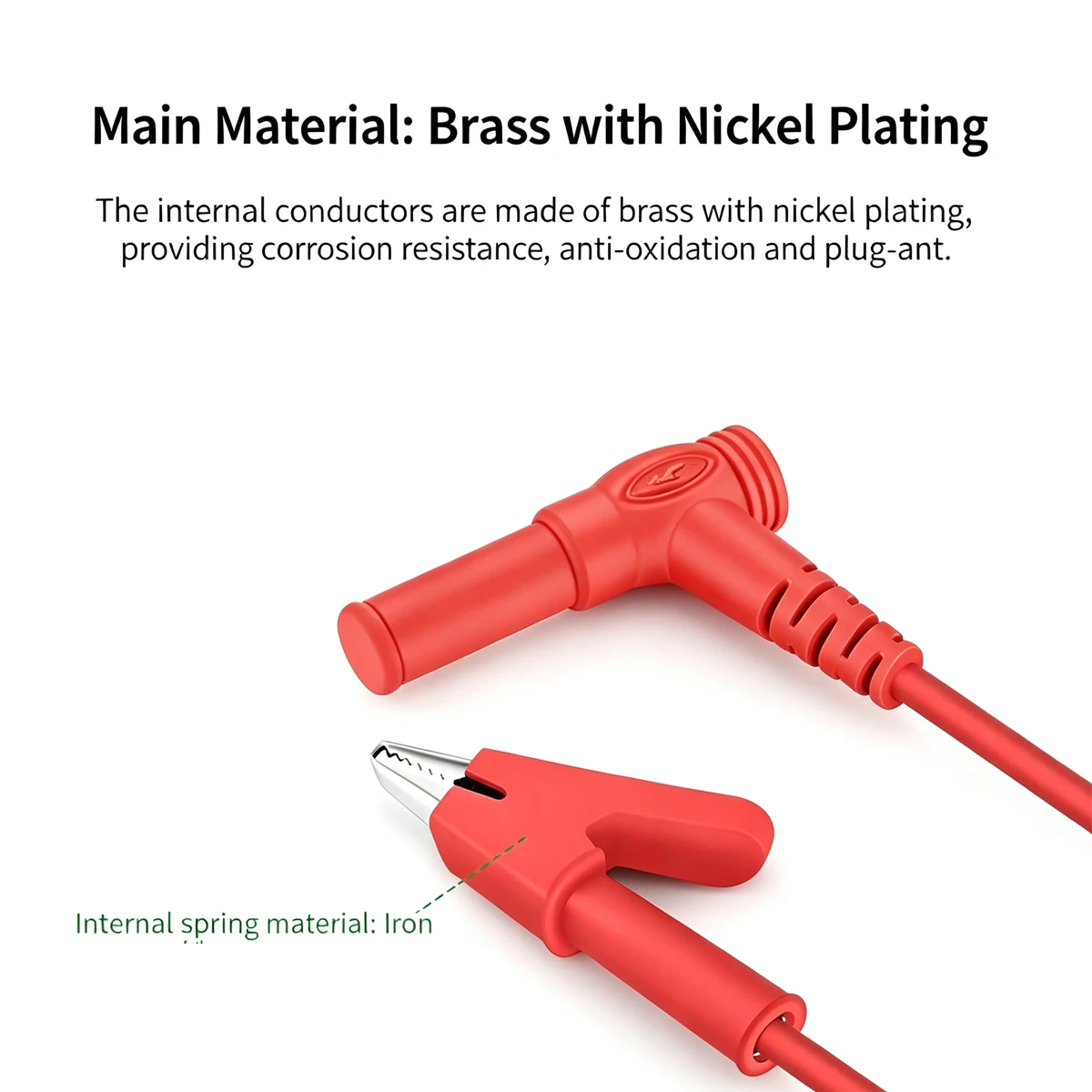 4mm Banana Plug Alligator Clip Test Cable Lead Connector Dual Probe Heavy‑Duty Alligator Clamp Wire For Multimeter Measure Tool