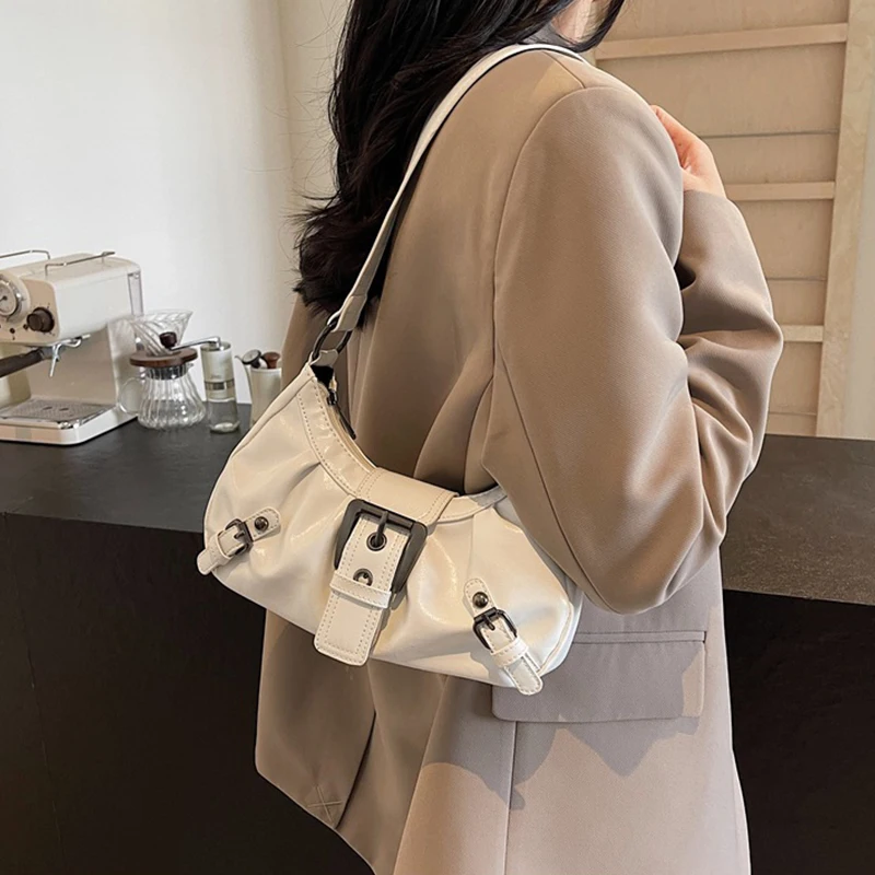 Y2K Retro Plissierte Hobo-Schultertasche für Damen, Trendige Maillard-Style Unterarmtasche, Clutch-Handtaschen für Reisen, Arbeit und Shopping – Detail 9