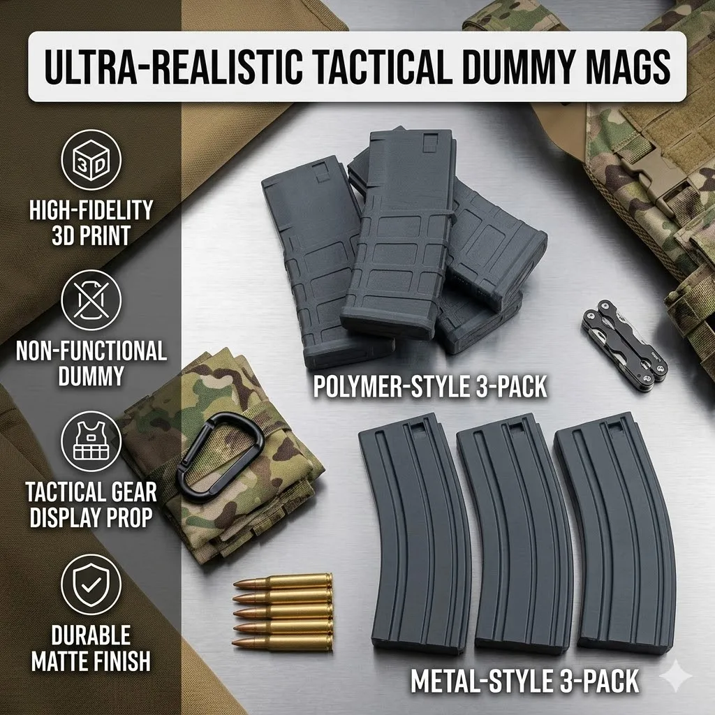 Тактическая муляжная модель магазина AR15 5.56 |   3D-печатный наполнитель для магазинов Pmag GI для тактических жилетов, рюкзаков и подсумков
