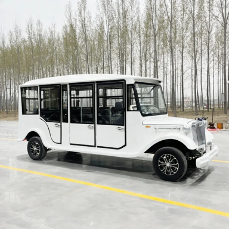 

Электрический туристический автобус с индивидуальной окраской, электрический винтажный автомобиль с дверями, классический автомобиль для свадеб, закрытые ретро-автомобили