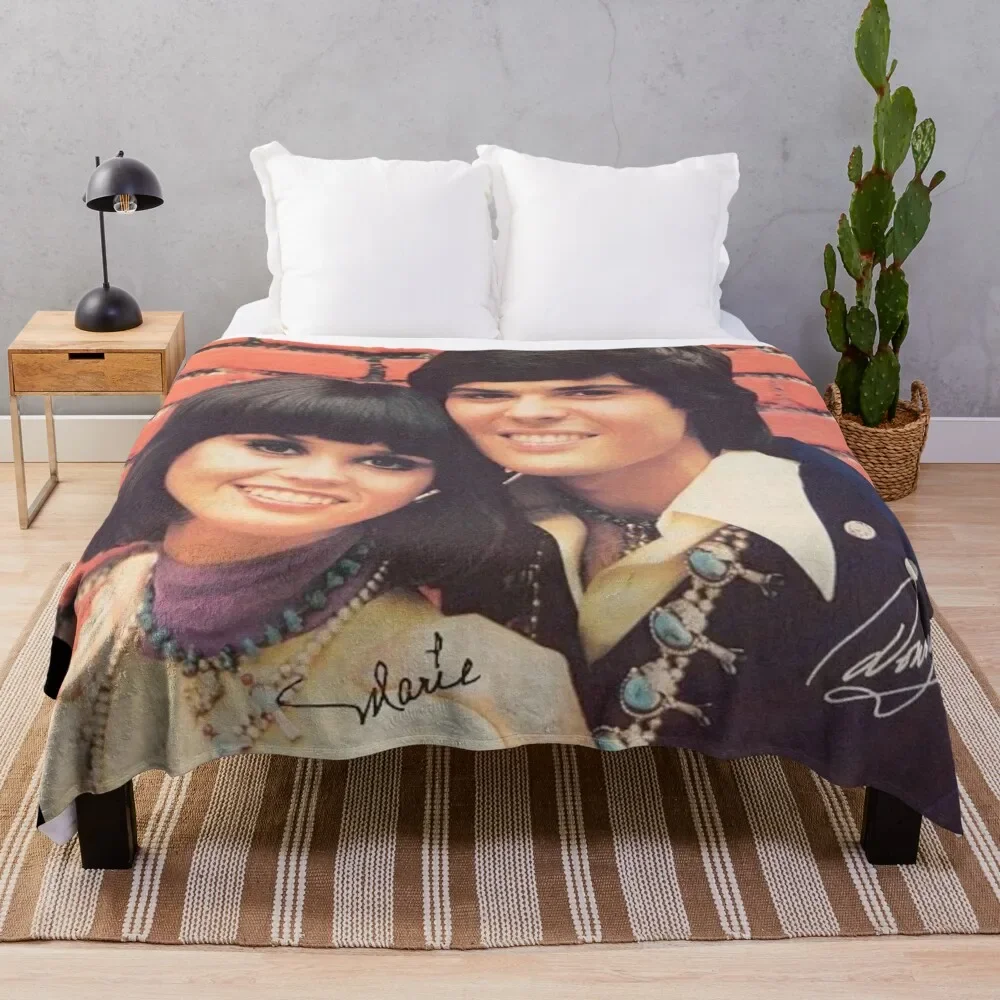 

Donny and Marie Osmond Young Throw Blanket Flannel Fabric Loose anime Thins Blankets