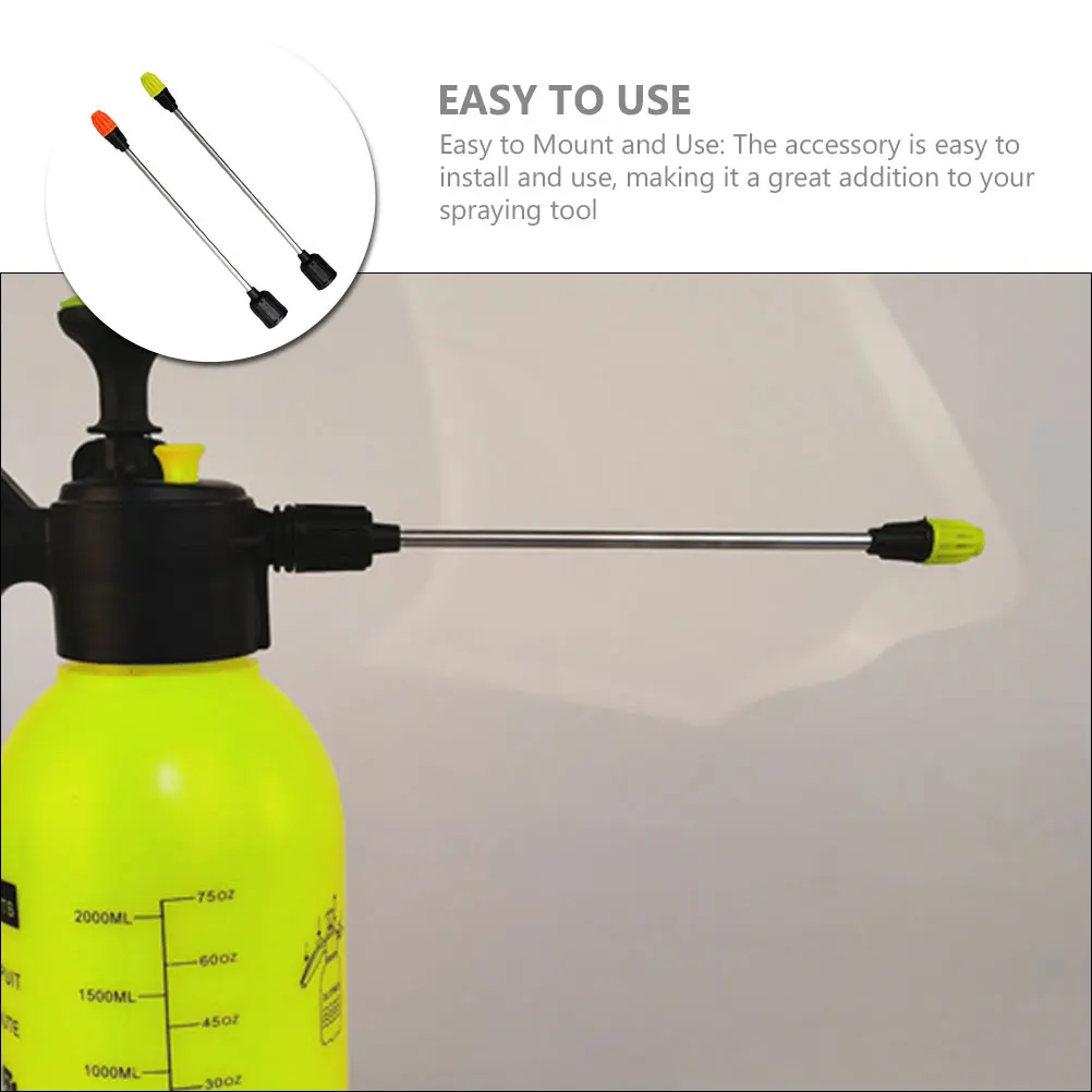 

2 Pcs Watering Can Spray Pole Long Gardening Sprayer Rod Hose Extendable Wand Stainless Steel Extension Replacement