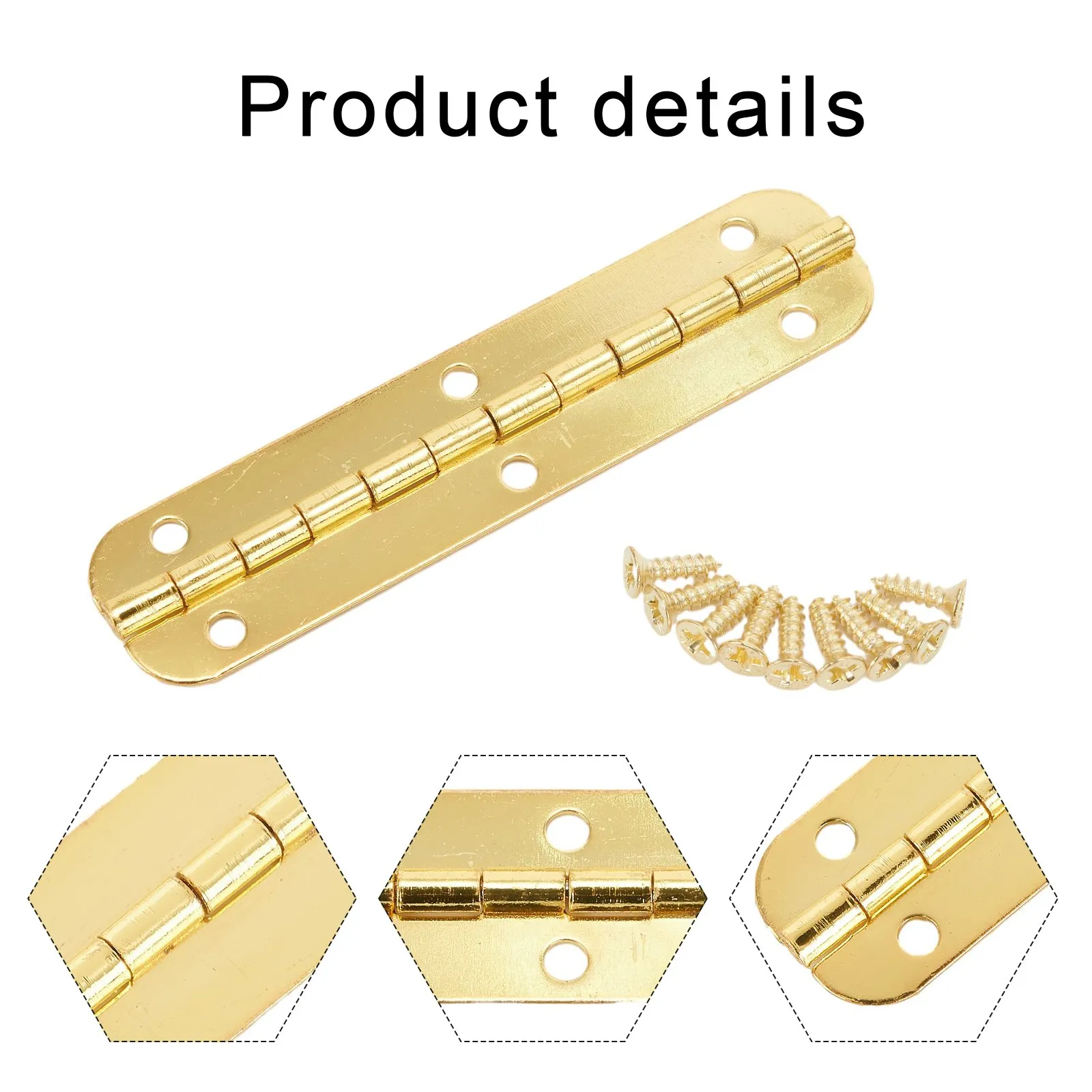 Lock Hinges Cabinet Door Narrow Side Hinge For Wooden Box Furniture Hardware Vintage Jewelry Suitcase Hinge 90/180 Degree Gold