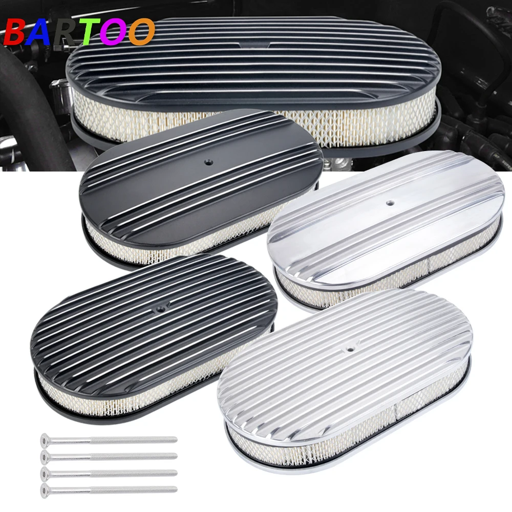 

Bartoo 15×2 Inch Oval Full Finned Aluminum Air Cleaner Washable Filter OFI198 OFI199