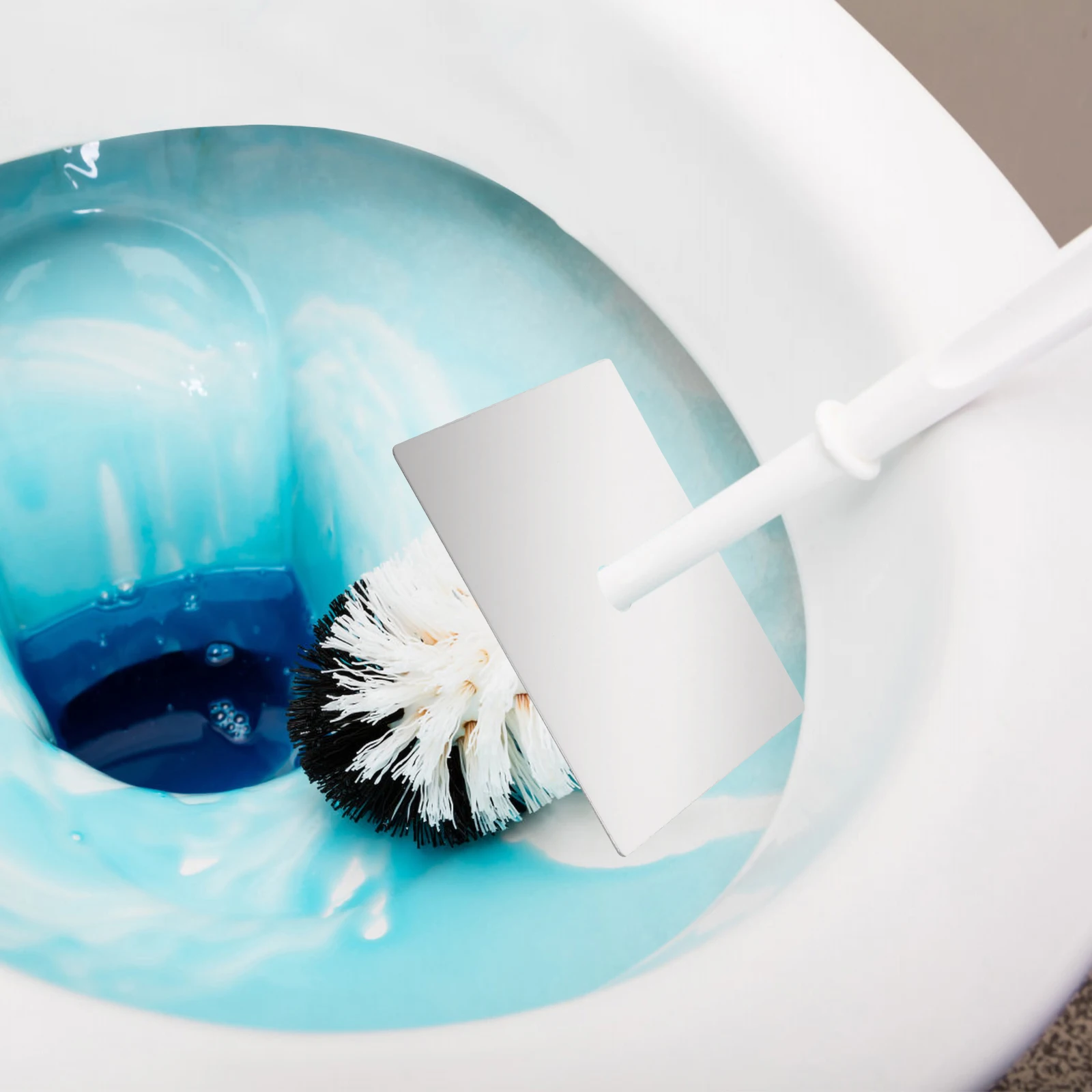 

2 шт., крышка для щетки для унитаза из нержавеющей стали, анти-пятно, блокирующая запах пластина, сменная мини-квадратная крышка, прочная крышка без запаха для