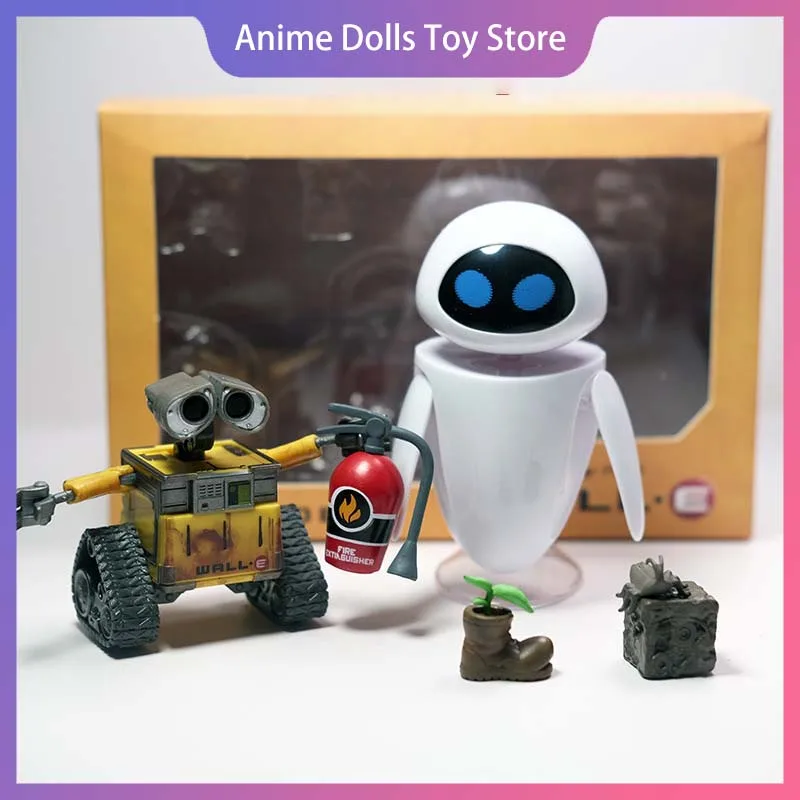 

Disney Wall-E And EVE Set Action Figure Cartoon Doll Collection Kawaii Cute Model Toy Dsektop Decor Car Ornaments Birthday Gift