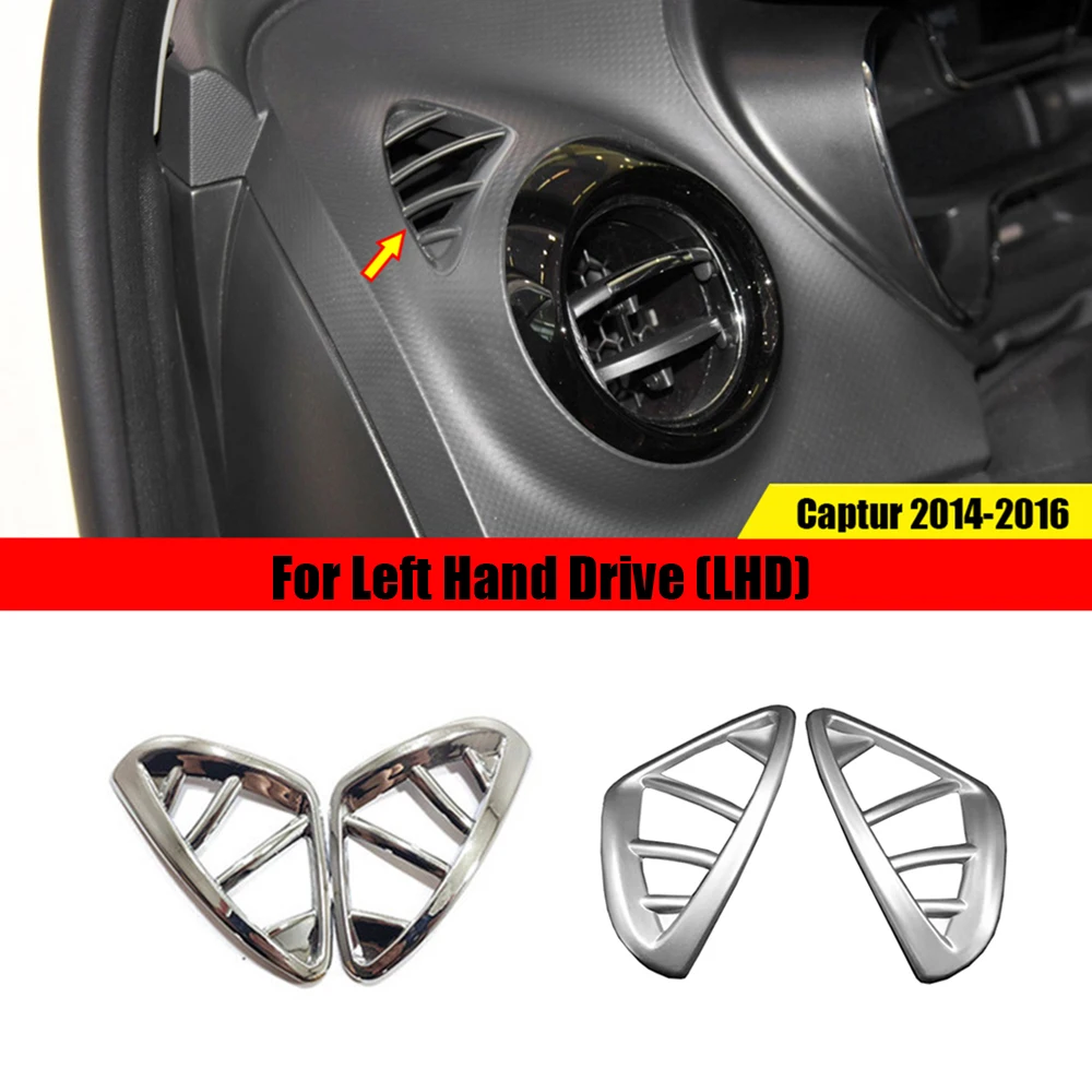 

ABS Chrome Matte Car Air Condition outlet Vent Frame For Renault Captur 2013-2014 2015 2016 Cover Trim Sticker Accessories