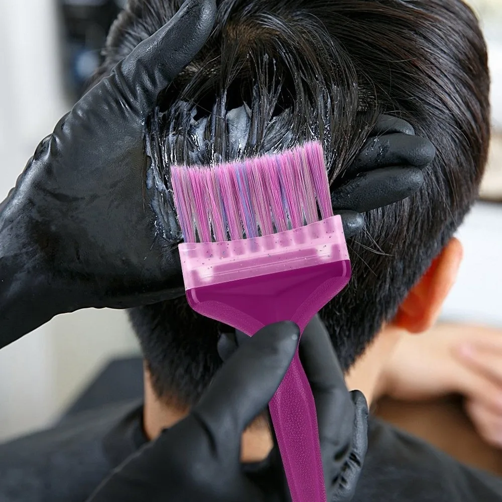 1Set Professional 8pcs Replaceable Brush Head Kit Durable Easy Clean Hair Dye Brushes Replacement Set Applicator Tail Comb