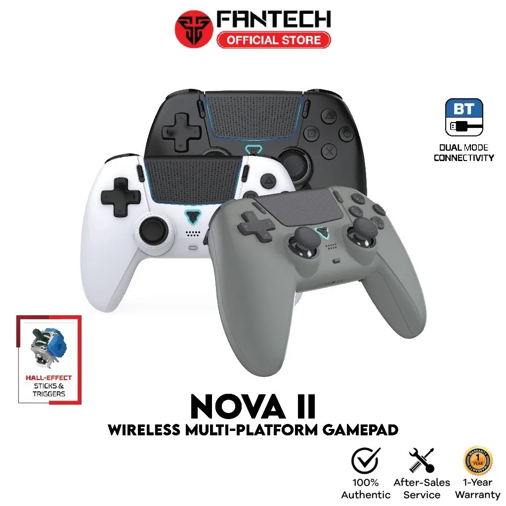 Fantech Nova II WGP16 Wireless Gamepad Dual Mode Hall Effect Controller Multi Platform Joystick for PC Switch PS4 Android