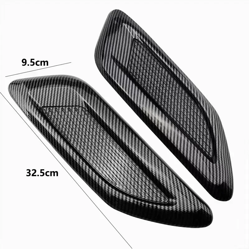 Couvercle D'Évent De Capot Universel Fibre De Carbone - Scoop Bonnet Voiture, Accessoire Tuning Déco 40x28cm