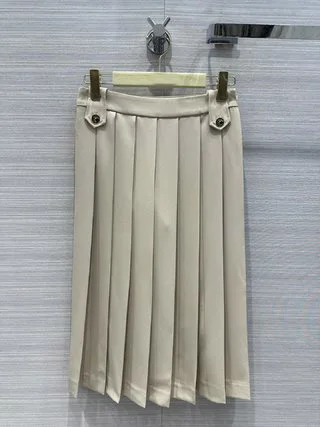 

2024 Women's Clothing Fashion mid length pleated skirt Spring Summer New 0504