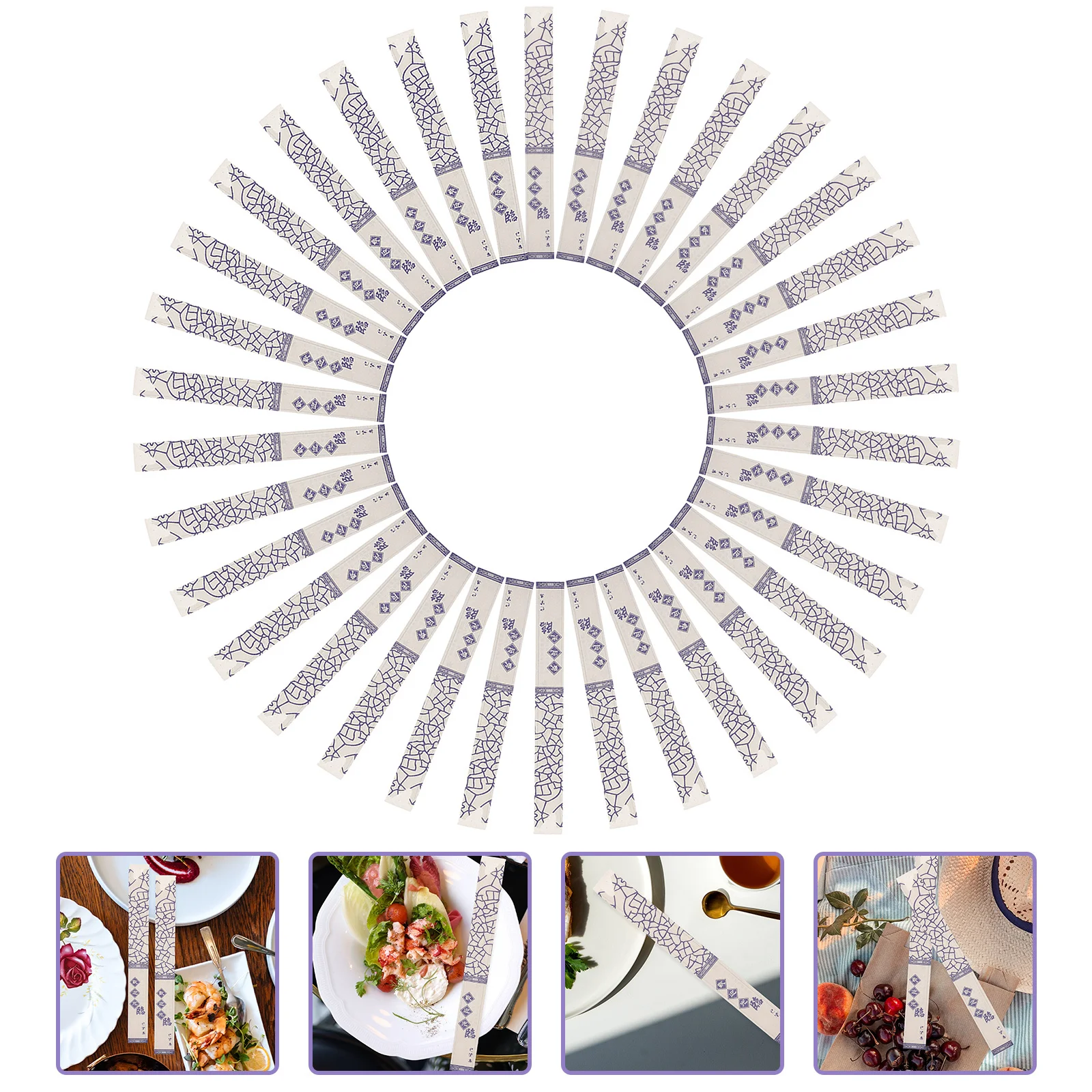 

500Pcs Disposable Paper Chopsticks Pouches Portable Cutlery Bags for Picnic Restaurant Takeout Supplies Tableware Sleeves