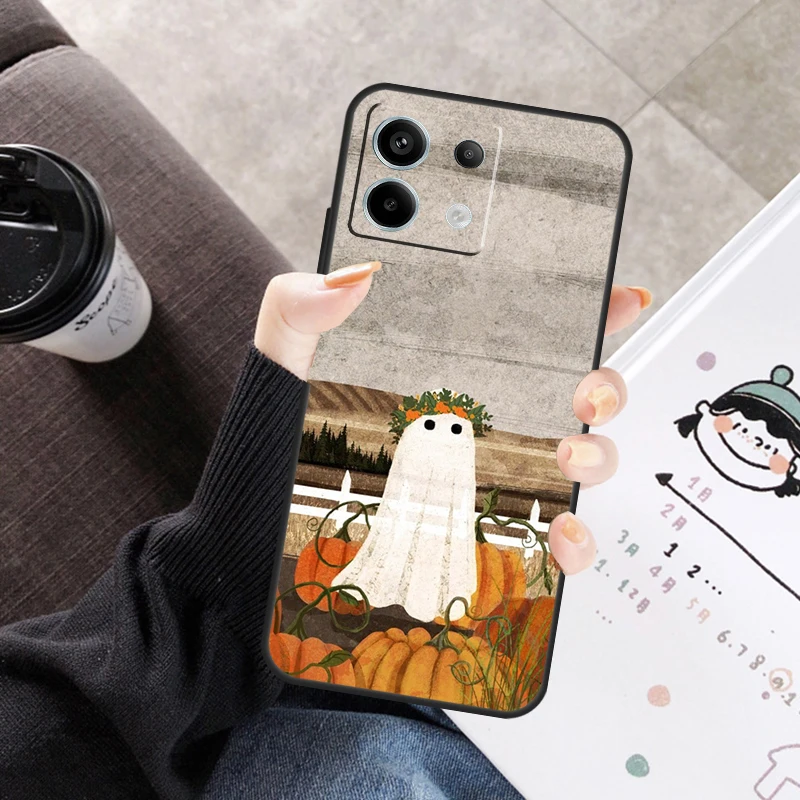 Capa fantasma fofa para xiaomi redmi note 13 pro 9 10 11 12 14 pro 11s 12s capa para redmi 12c 13c 14c 10c