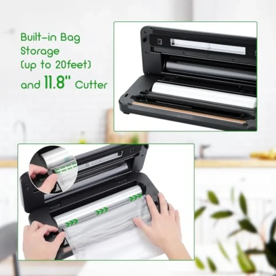 Macchina per sottovuoto per alimenti con sigillatura dell'aria con OneTouch Opzione facile per la conservazione degli alimenti Modalità di tenuta Vac a impulsi umidi e asciutti 9in1 Vacuu