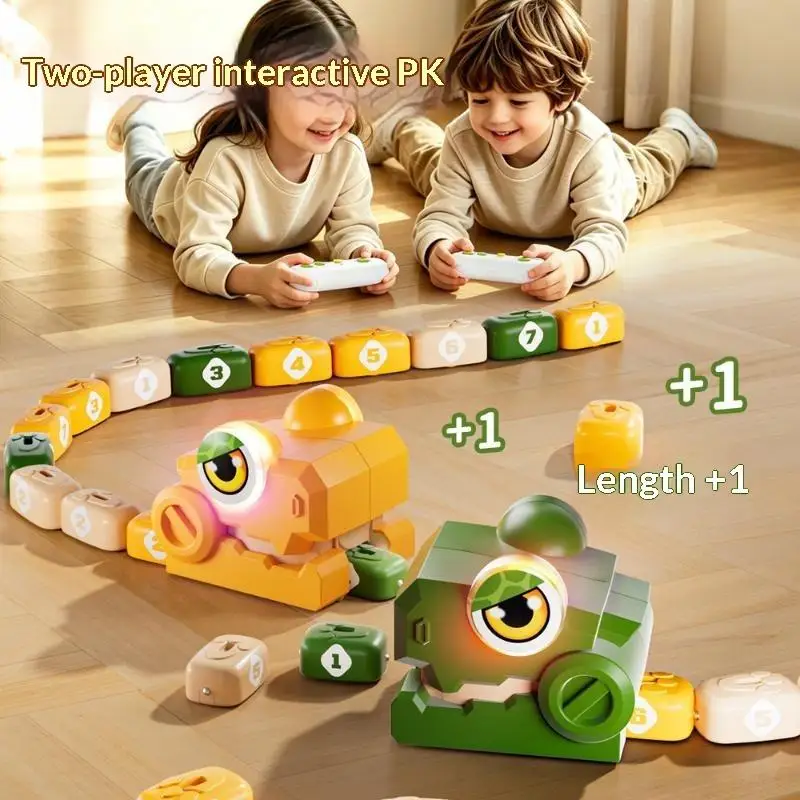 Remote Control Greedy Snake Magnetic Toy Duel Parent Child Interactive Battle Magnetic Swallowing Snake Remote Control Car