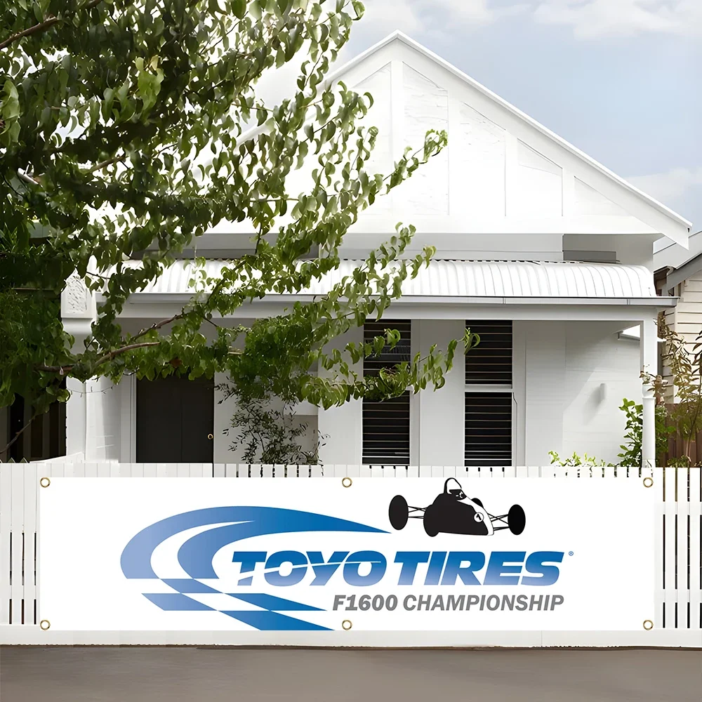 60x240cm Auto Parts Toyos Tires Banner Flag Polyester Printed Garage or Outdoor Decoration Tapestry